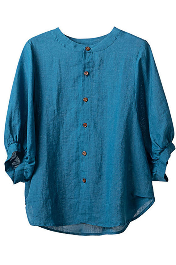 Loose Half-sleeved Lantern Sleeve Shirt