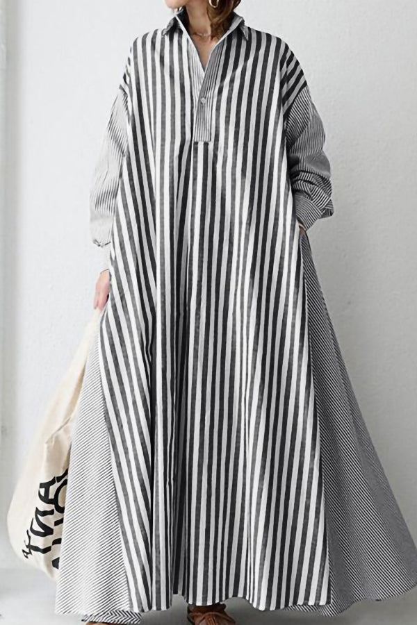 Long Stripe Printed T-shirt