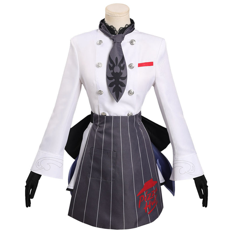 Genshin Impact X Pizzahut - Eula Cosplay Costume Full Set Outfits Halloween Carnival Suit
