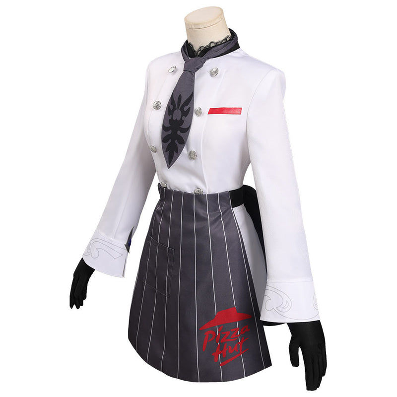 Genshin Impact X Pizzahut - Eula Cosplay Costume Full Set Outfits Halloween Carnival Suit