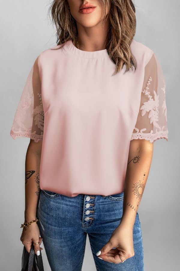 Lace Short Sleeve T-shirts