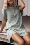 Knee-length Short Sleeve Midi Dress