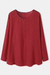 Round Neck Cotton Cozy Blouse