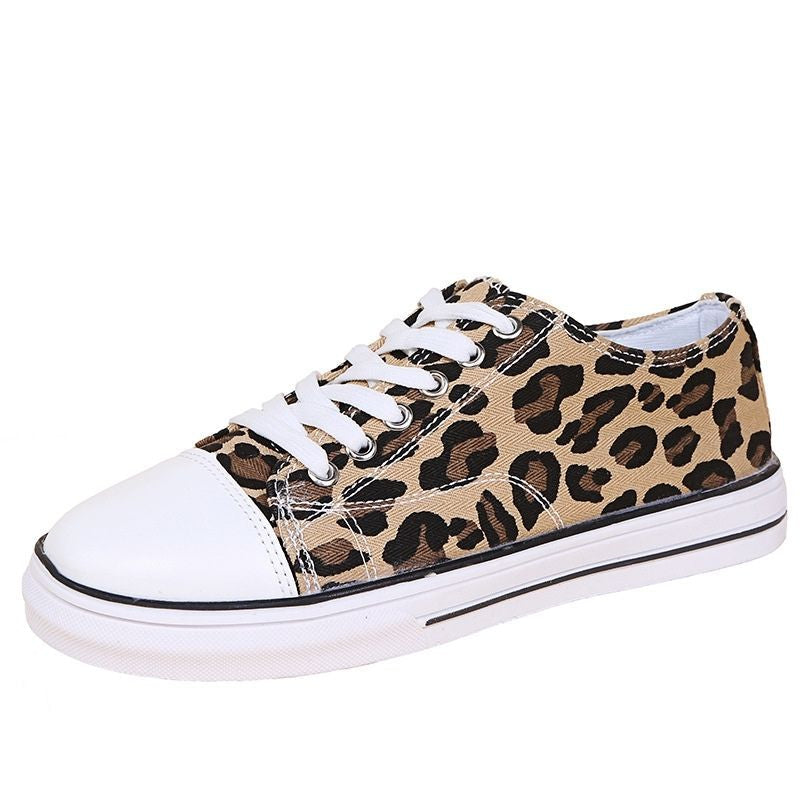 Women's Round Toe Casual Leopard Print Flat Shoes