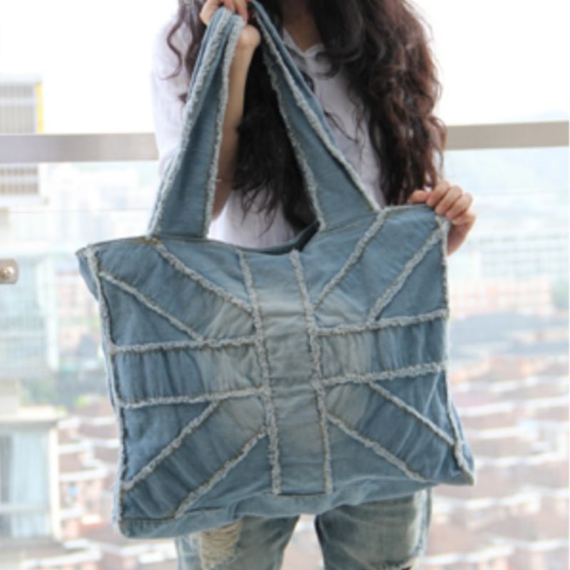 Denim Oversized Shoulder Bag