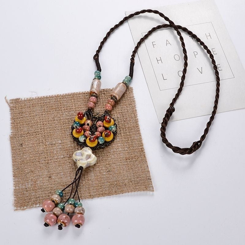 Ethnic Sweater Chain Ornaments Necklace(Adjustable length)