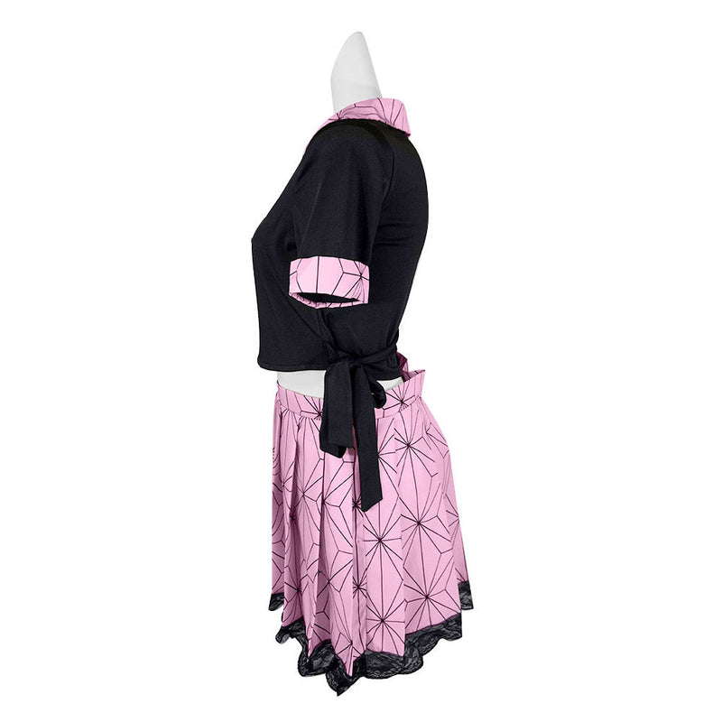 Demon Slayer Kamado Nezuko Cosplay Costume JK Maid Dress Outfits