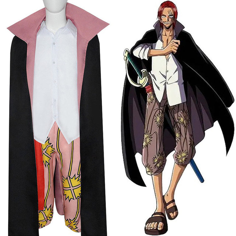 One Piece Shanks Cosplay Costume Outfits Halloween Carnival Suit