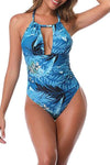 Printed Conservative One-Piece Swimsuit