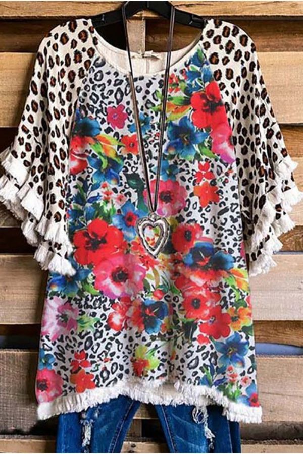 Floral Printing Short Sleeve T-shirts