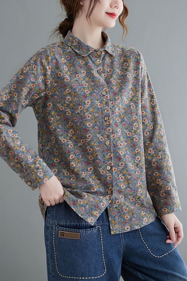 Cotton & Linen Printing Shirt