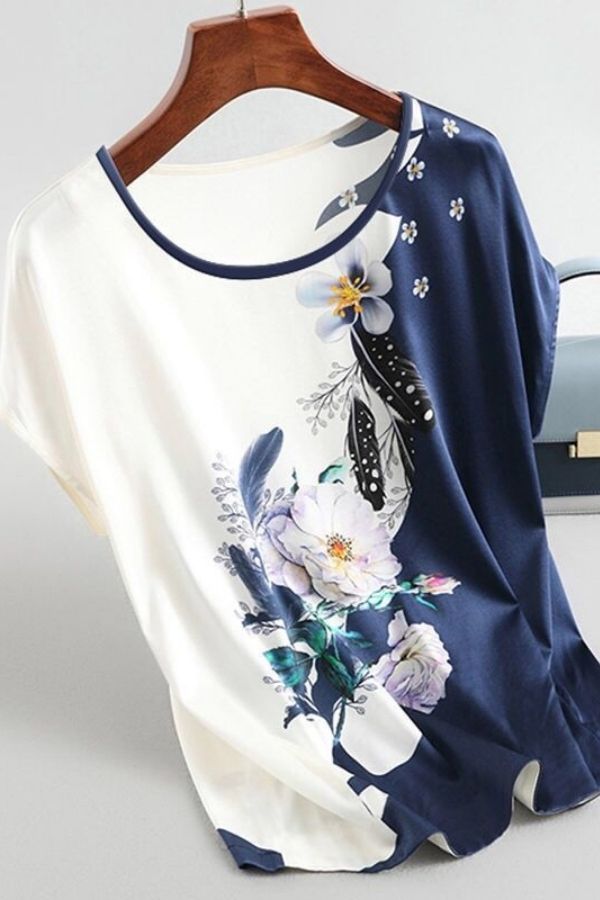 Floral Printing Short Sleeve T-shirt