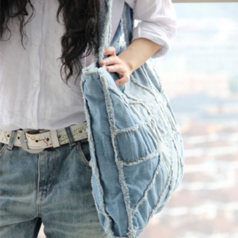 Denim Oversized Shoulder Bag