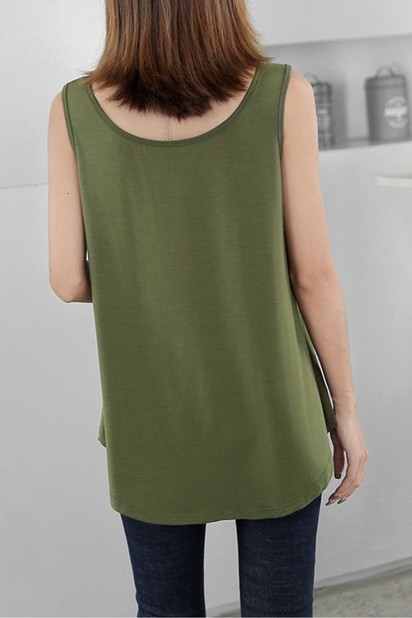 Sling Solid Color Cozy Tank Top (Fit up to 220lbs)