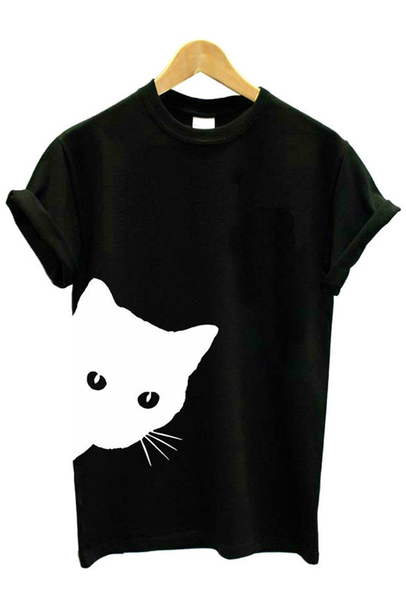 Cat Print Cute T-shirt