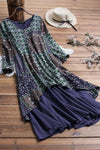 Cotton & Linen Ethnic Style Maxi Dress