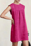 Cotton & Linen Sleeveless Mini Dress