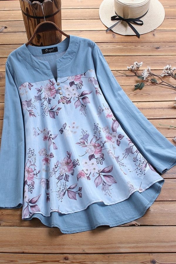 Cozy Floral Printing Shirt