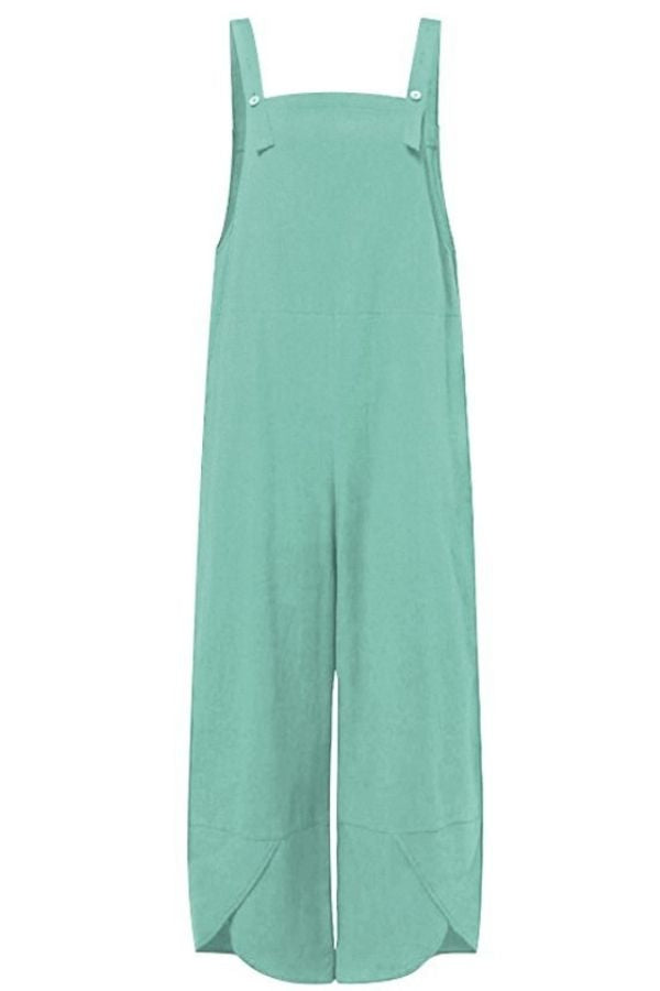 Sleeveless Solid Color Casual Jumpsuits