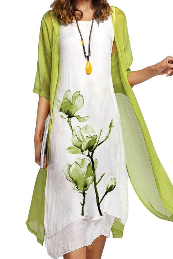 Printing Cotton Dress Suits