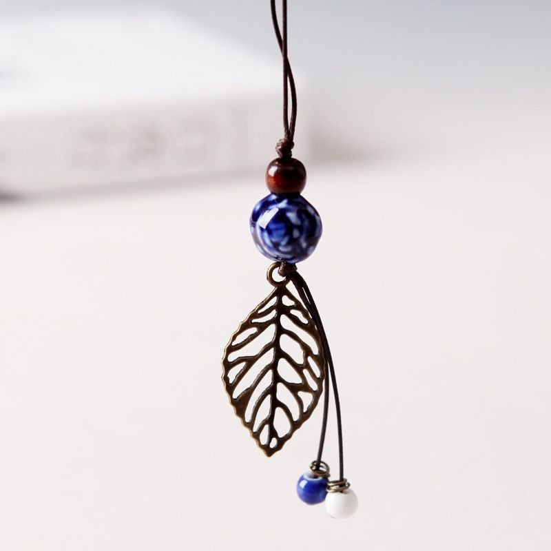 Handmade Ceramic Leaf Necklace