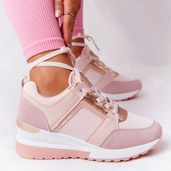 Women's Wedges Sneakers Breathable Hollow Non-Slip Shoes