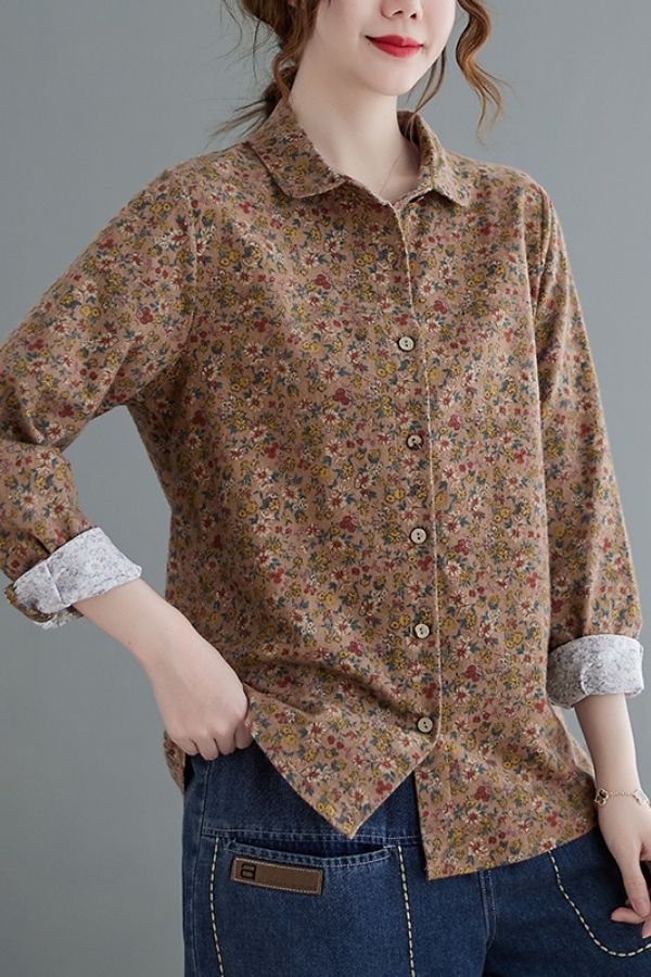 Cotton & Linen Printing Shirt