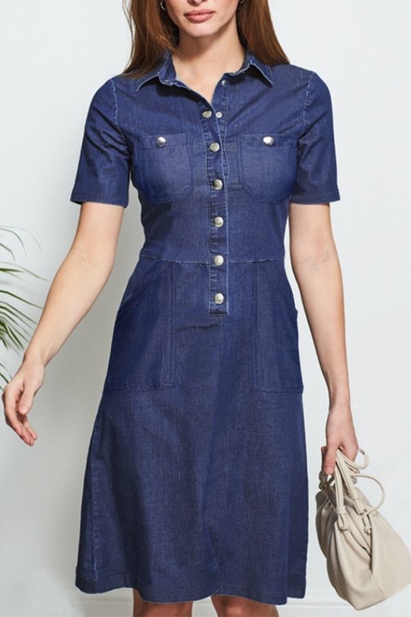 Button Breasted Midi Dress