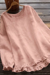 Round Neck Cotton Blouse