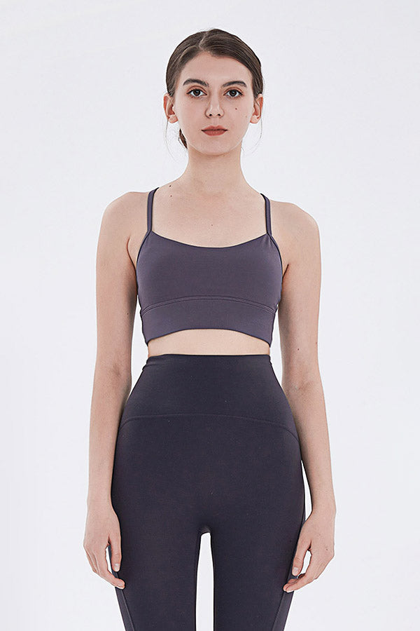 Cozy and Simple Solid Color Sports Bra