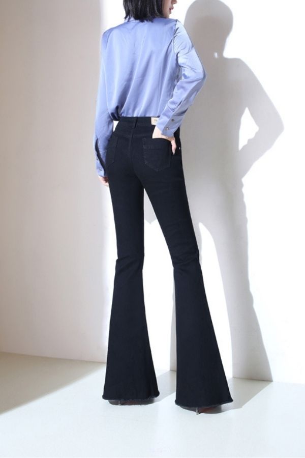 Washed High Waisted Wide Leg Jeans