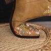 Customized Floral Embroidered Western Ankle Boots