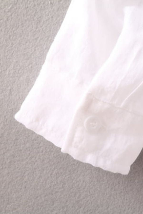 Plaid Printing Cotton Long Blouse (Fit 108lbs - 160lbs)
