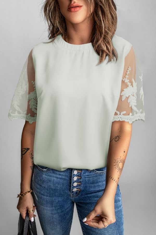 Lace Short Sleeve T-shirts