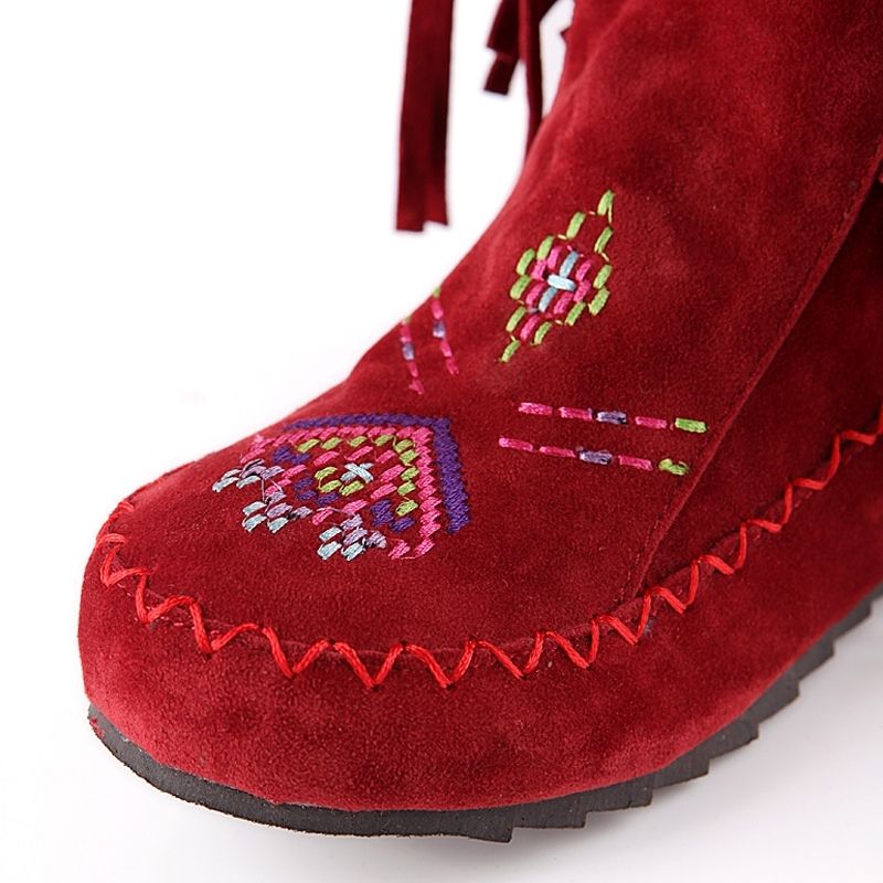 Customized Tassel Ethnic Style Heightening Western Boots