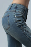 Retro High Waisted Button Front Jeans