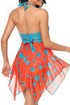 Mesh Skirt Split Swimsuit
