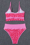 Leopard Print Split Swimsuit