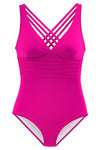 Solid Color One-Piece Halter Swimsuit