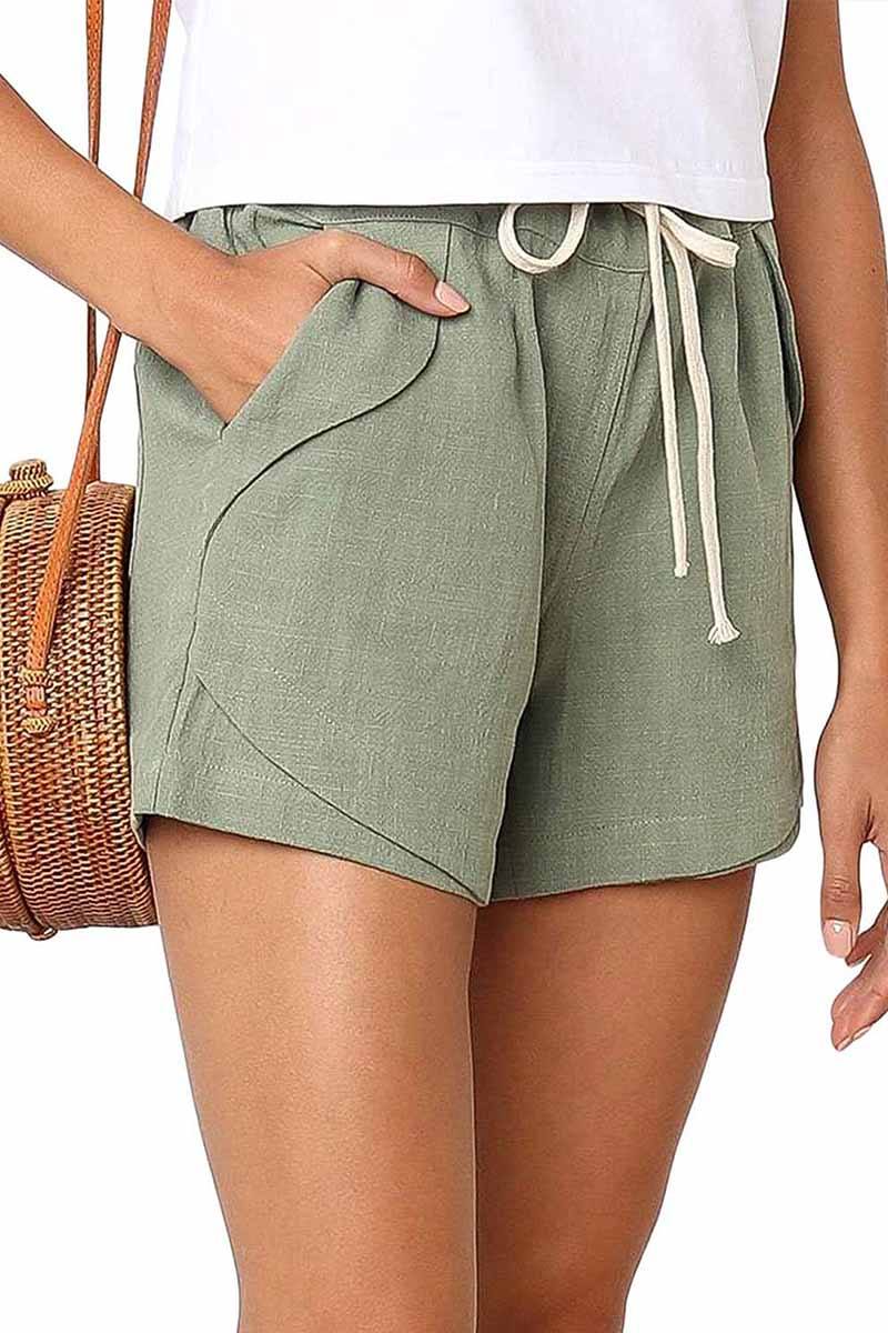 Adjustable Waist Cotton Casual Shorts ohmylady/Shorts OML 
