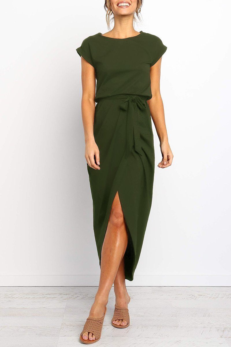 After Midnight Ankle Length Dress Florcoo/Dresses OML S GREEN 