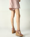 Arriving Fashion Chunky Suede Wedge Sandals - Pink Sandals oh!My Lady 