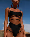 Black Sexy Hollow Out Bodysuit Swimsuit Swimwear oh!My Lady 