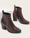 Block Heel Side Zipper Boots - Brown oh!My Lady 
