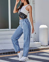 Buttoned Straight-leg Denim Pant oh!My Lady 