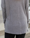 Can't Escape Most Burnt Pullover Blouse - Grey oh!My Lady 