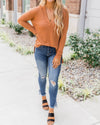 Can't Escape Most Burnt Pullover Blouse - Orange oh!My Lady 