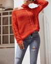 Christmas Halter Round Neck Strapless Sweater - Red oh!My Lady 