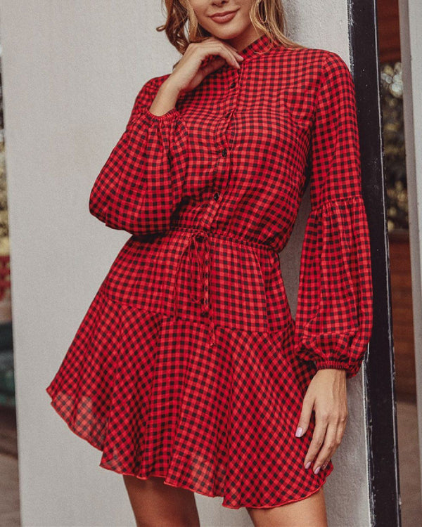 Christmas Red Plaid Dress oh!My Lady 