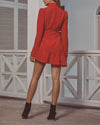 Christmas Red Stand Collar Dress oh!My Lady 